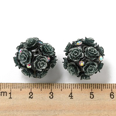Acrylic Handmade Polymer Clay Rhinestone Beads FIND-Z036-01B-1