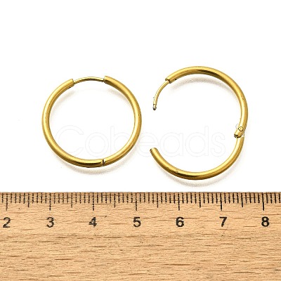 304 Stainless Steel Hoop Earrings for Women EJEW-M068-15F-G-1