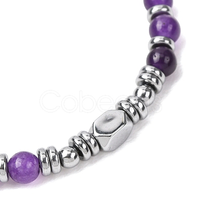 Adjustable 304 Stainless Steel Gemstone Beaded Bracelets FS-WG23DE2-01-1