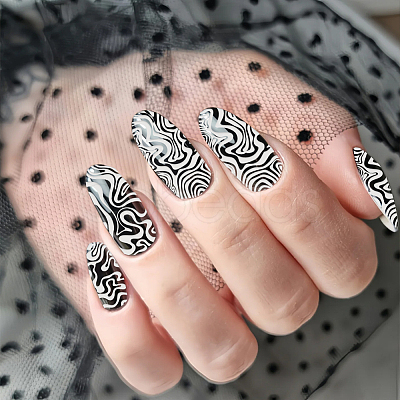 Stainless Steel DIY Nail Art Templates MRMJ-WH0092-083-1