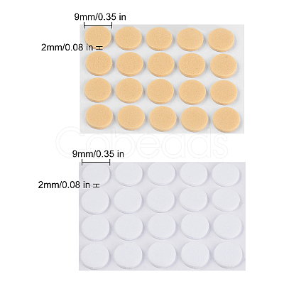 320Pcs 2 Colors EVA Flat Round Invisible Earring Ear Support FIND-SC0001-91-1