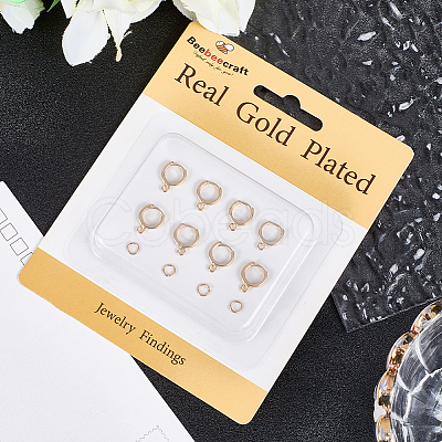 20Pcs Brass Hoop Earring Findings KK-BBC022-09B-1