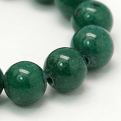 Natural Mashan Jade Round Beads Strands G-D263-6mm-XS26-1