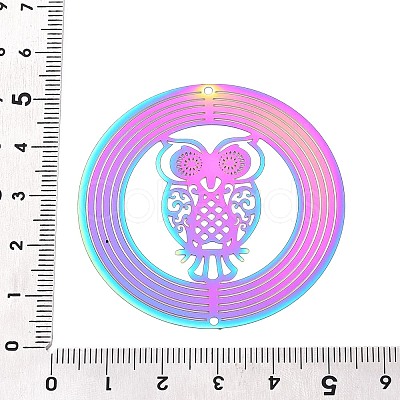201 Stainless Steel 3D Rotating Hanging Wind Spinner STAS-T064-93-1