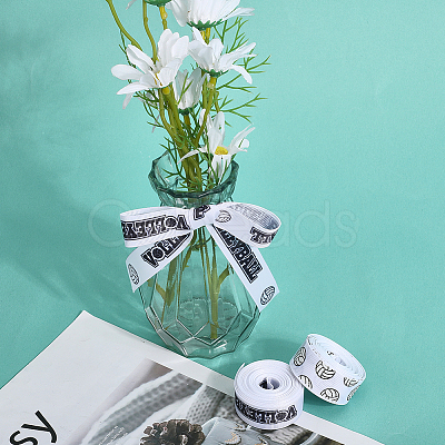 2 Rolls 2 Styles Polyester Sport Ball Printed Grosgrain Ribbon for Sewing Decoration OCOR-GF0004-32A-1