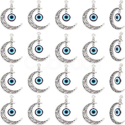 Nbeads Alloy Hollow Moon Big Pendants FIND-NB0002-45-1