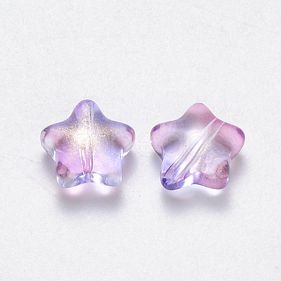 Spray Painted Glass Beads LS-GLAA-R211-04-E02-1