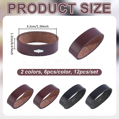 4Bags 2 Colors Cowhide Belt Loop Keepers FIND-PH0061-98A-1