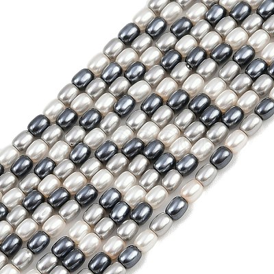 Electroplated Shell Pearl Beads Strands BSHE-H113-06B-02-1