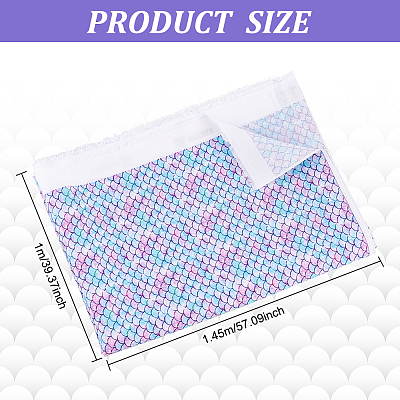 Fishscale Pattern Polyester Fabrics DIY-WH0292-79A-1