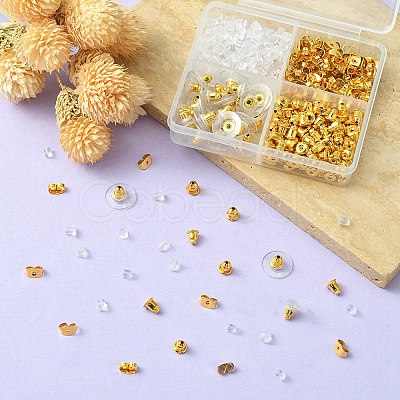 430Pcs 5 Style Iron & Plastic Ear Nuts IFIN-YW0003-03G-1