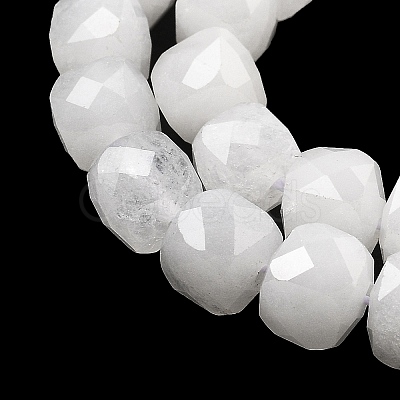 Natural White Jade Beads Strands G-C179-B23-01-1
