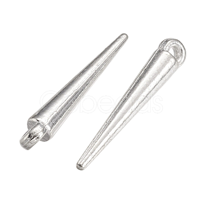 Tibetan Style Alloy Spike Pendants TIBEP-A16461-S-NR-1