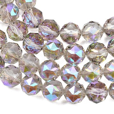 Transparent Electroplate Glass Beads Strands EGLA-N002-34C-B11-1