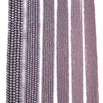 Electroplate Opaque Solid Color Glass Beads Strands EGLA-A044-P2mm-L13-1