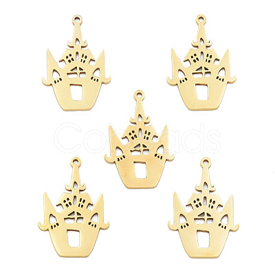 Ion Plating(IP) 201 Stainless Steel Pendants STAS-N098-089LG-1