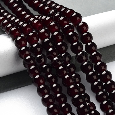 Imitation Jade Glass Beads Strands X-DGLA-S076-8mm-39-1