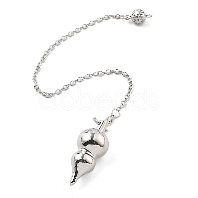 Brass Dowsing Pendulum Big Pointed Gourd Pendants KK-H491-07P-1