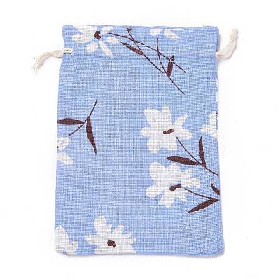 Polycotton(Polyester Cotton) Packing Pouches Drawstring Bags ABAG-T007-02-1