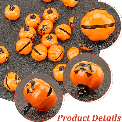 20Pcs Halloween Pumpkin Bell KKB-GF0001-01-1