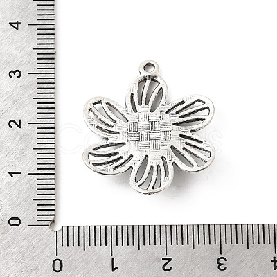 Tibetan Style Alloy & Acrylic Pendants FIND-B058-04AS-01-1
