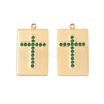 304 Stainless Steel Rhinestone Pendants RB-CBADC81-13G-03-1