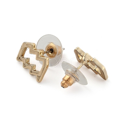 12 Constellation/Zodiac Sign Alloy Stud Earrings EJEW-B025-01G-J-1