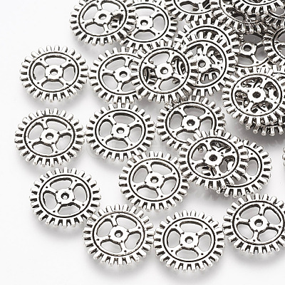 Tibetan Style Alloy Steampunk Charms TIBEP-R348-70AS-NR-1