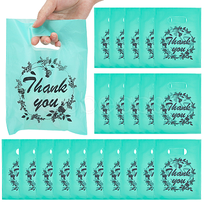 100Pcs Thank You Printed Eco-Friendly Reusable Bags ABAG-SP0001-61A-C-1