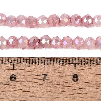 Dyed Crackle Imitation Jade Glass Beads Strands EGLA-Q131-02A-06-1