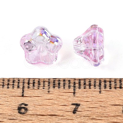 Electroplate Transparent Glass Beads Strands EGLA-N055-03A-09-1