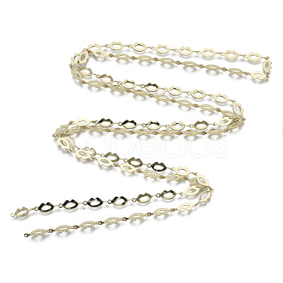 Brass Lip Link Chains CHC-N018-056-1