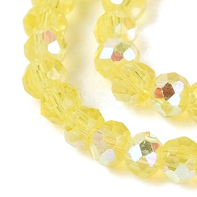 AB Color Plated Transparent Glass Rondelle Beads Strands EGLA-T029-2mm-10J-1