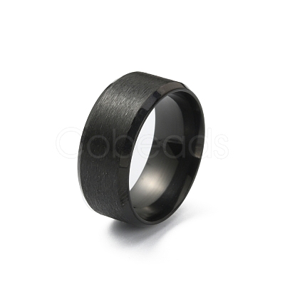 201 Stainless Steel Plain Band Ring for Women RJEW-WH0010-06B-MB-1