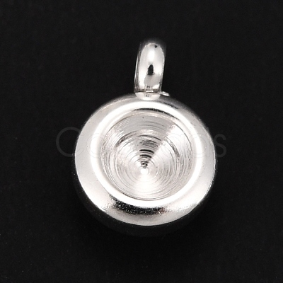 201 Stainless Steel Pendant Rhinestone Settings STAS-G224-27S-1