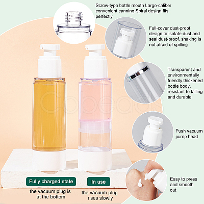 Empty Portable Plastic Airless Pump Bottles AJEW-WH0299-91A-1