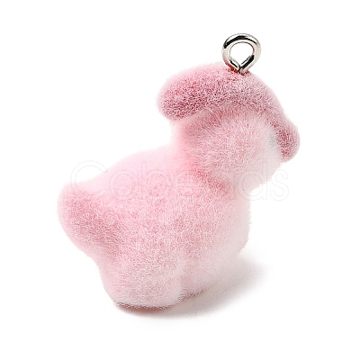 Flocking Opaque Resin Pendants RESI-G128-01J-1