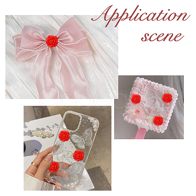 80Pcs Opaque Resin Cabochons RESI-DC0001-61A-1