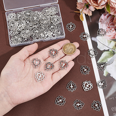 80Pcs Tibetan Style Alloy Pendants TIBE-UN0015-95-1