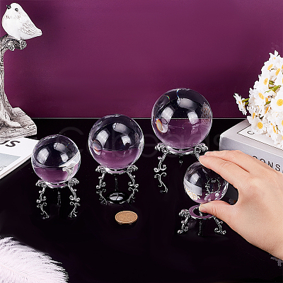 4Pcs Round Glass Crystal Ball AJEW-OC0015-70-1