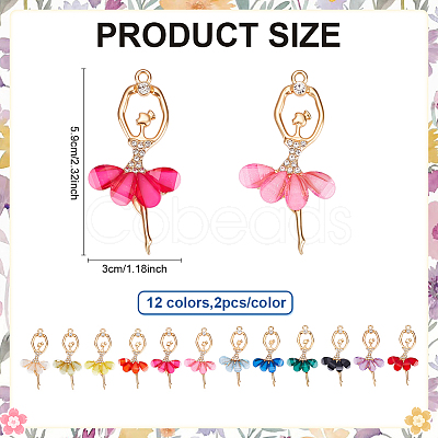 24Pcs 12 Colors Alloy Big Pendants FIND-ME0002-15-1