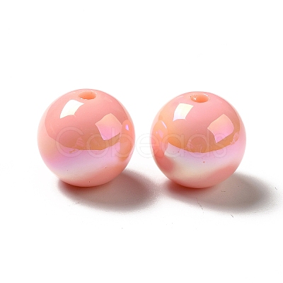 UV Plating Rainbow Iridescent Acrylic Beads LS-PACR-D070-01B-1
