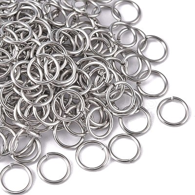 Tarnish Resistant 304 Stainless Steel Saw Cut Open Jump Rings STAS-N015-04-8x0.9mm-1