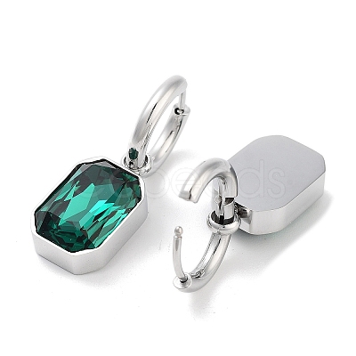 304 Stainless Steel Hoop Earring Hand Polished EJEW-C017-06P-1