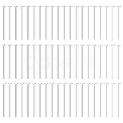 60Pcs 925 Sterling Silver Flat Head Pins STER-BC0002-17B-1