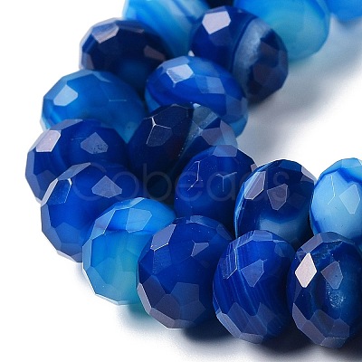 Natural Banded Agate/Striped Agate Beads Strands G-E605-A02-03B-1