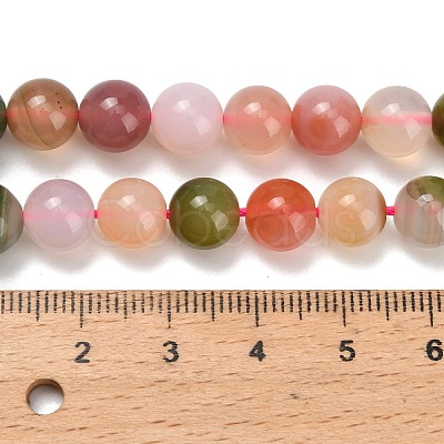 Natural Agate Beads Strands G-F814-A02-8mm-1