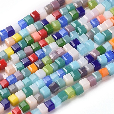 Imitation Jade Glass Beads Strands GLAA-E415-02-1
