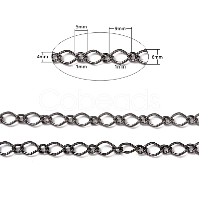 Iron Handmade Chains Figaro Chains Mother-Son Chains CHSM003Y-B-1
