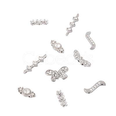 Alloy Crystal Rhinestone Spacers Bars ALRI-KS0001-01P-1
